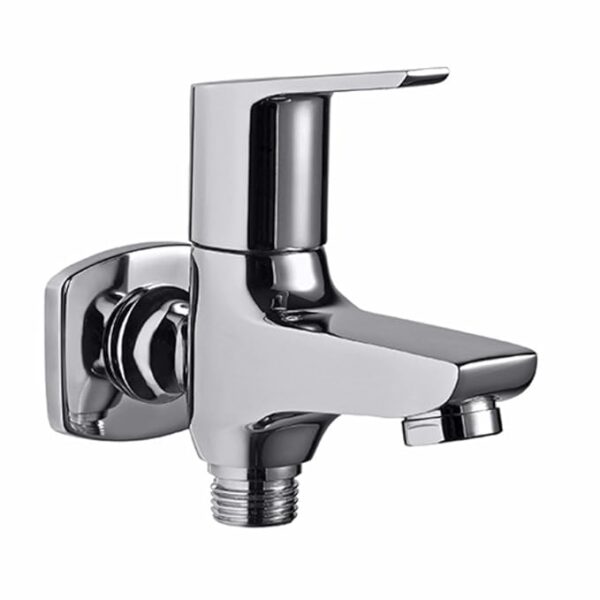 Brass Bib Cock 2 in 1-Chrome Polished