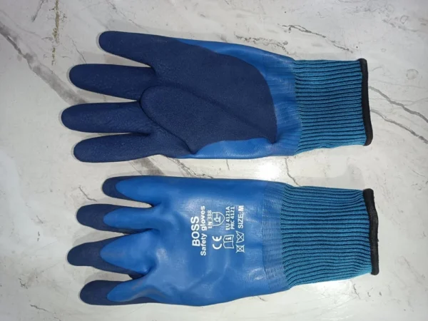 Boss Blue-Cotton Gloves