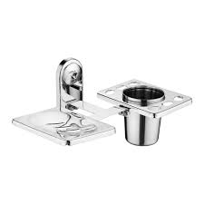 Soap Dish With Tumbler Holder-Stainless Steel