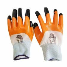 Orange Black- Cotton Gloves