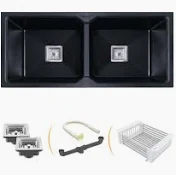 Granite Double Bowl Sink-Quartz