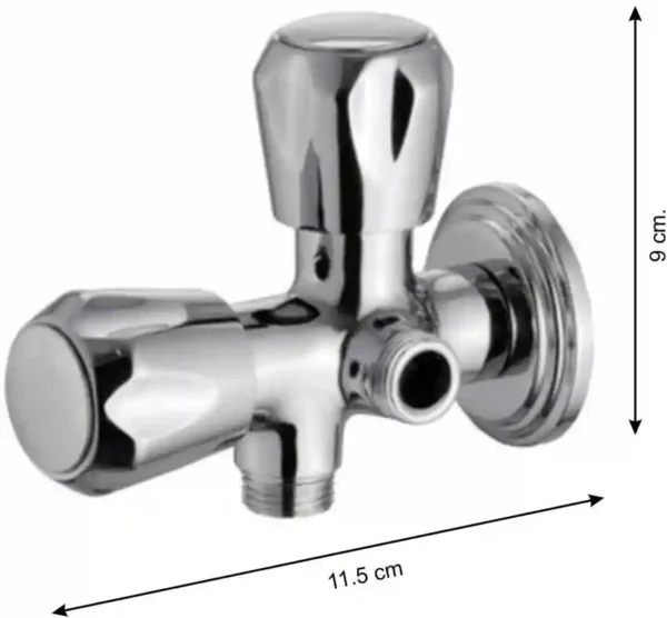Brass Angle Cock 2 in 1 -Chrome Polished