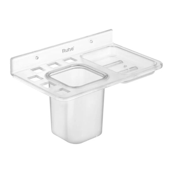 Unbreakable Soapdish+Tumbler Holder-ABS - Image 2