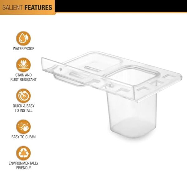 Unbreakable Soapdish+Tumbler Holder-ABS - Image 3