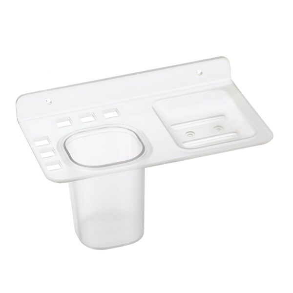 Unbreakable Soapdish+Tumbler Holder-ABS