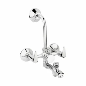 Brass 3 In 1 Wall Mixer-Chrome Polished